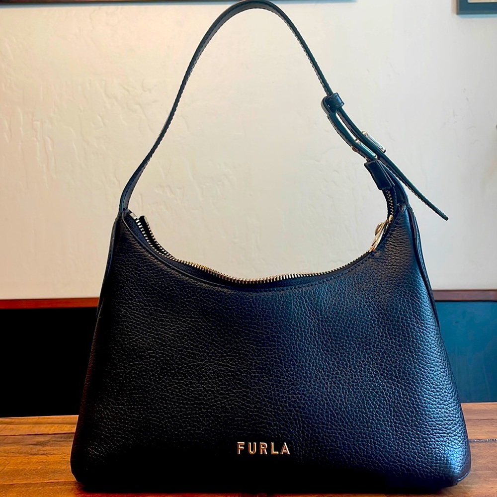 Black Furla Shoulder Bag